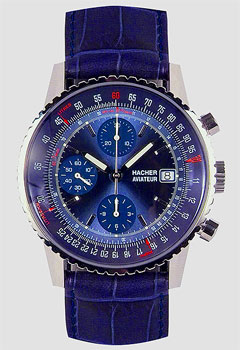 Hacher Aviateur Automatic Chronograph Flight Computer Watch