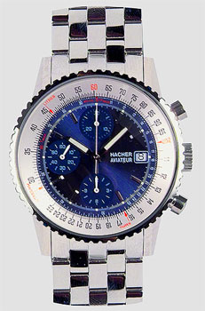 Hacher Aviateur Automatic Chronograph Flight Computer Watch